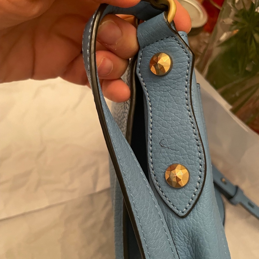 Annabel Ingall Sky Blue Crossbody Bag with Gold Accents - Picture 11 of 16